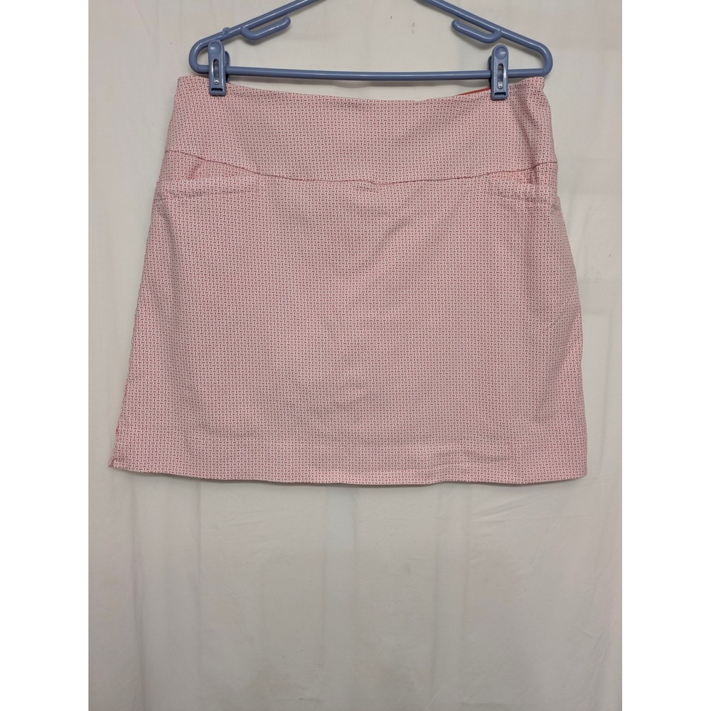 SC & Co Sportswear XL Orange White Geometric Skort Golf Tennis Skirt